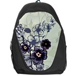 Purple Flower Art Backpack Bag