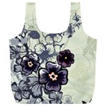 Purple Flower Art Full Print Recycle Bag (XL)