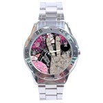 Peace Hand Art Stainless Steel Analogue Watch