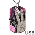 Peace Hand Art Dog Tag USB Flash (Two Sides)