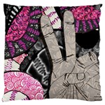 Peace Hand Art Large Cushion Case (Two Sides)