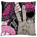 Peace Hand Art Standard Flano Cushion Case (One Side)