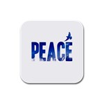 Peace Bird Rubber Square Coaster (4 pack)