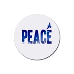 Peace Bird Rubber Round Coaster (4 pack)