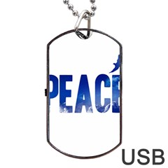 Peace Bird Dog Tag USB Flash (Two Sides) from UrbanLoad.com Front