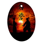 Ninja Sunset Ornament (Oval)