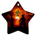 Ninja Sunset Ornament (Star)