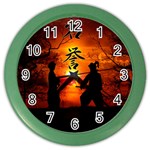 Ninja Sunset Color Wall Clock