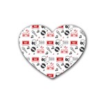 Music Is My Life Rubber Heart Coaster (4 pack)