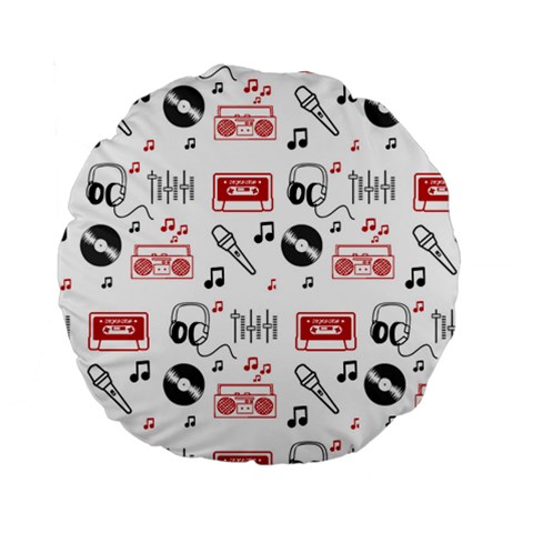 Music Is My Life Standard 15  Premium Round Cushion  from UrbanLoad.com Front
