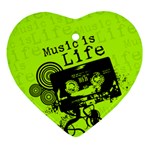 Music Is Life Ornament (Heart)