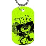 Music Is Life Dog Tag (One Side)
