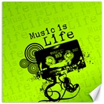 Music Is Life Canvas 12  x 12 