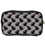 Black Cats On Gray Toiletries Bag (One Side)