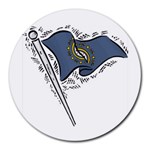State Flag New Hampshire Round Mousepad