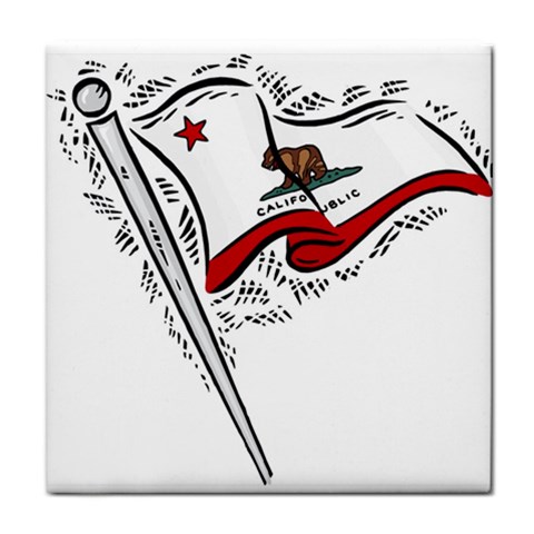 State Flag California Tile Coaster from UrbanLoad.com Front
