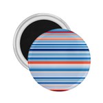 Blue And Coral Stripe 2 2.25  Magnets