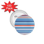 Blue And Coral Stripe 2 1.75  Buttons (100 pack) 