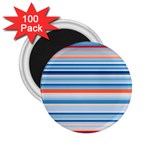 Blue And Coral Stripe 2 2.25  Magnets (100 pack) 