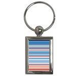 Blue And Coral Stripe 2 Key Chain (Rectangle)