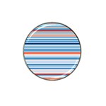 Blue And Coral Stripe 2 Hat Clip Ball Marker