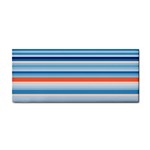 Blue And Coral Stripe 2 Hand Towel
