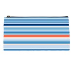 Blue And Coral Stripe 2 Pencil Cases