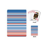 Blue And Coral Stripe 2 Playing Cards Single Design (Mini)