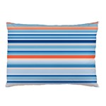 Blue And Coral Stripe 2 Pillow Case (Two Sides)