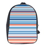 Blue And Coral Stripe 2 School Bag (XL)