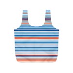 Blue And Coral Stripe 2 Full Print Recycle Bag (S)
