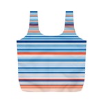 Blue And Coral Stripe 2 Full Print Recycle Bag (M)