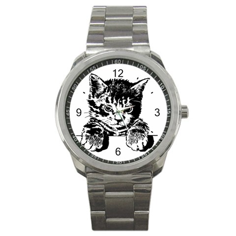 Kitten Sport Metal Watch from UrbanLoad.com Front