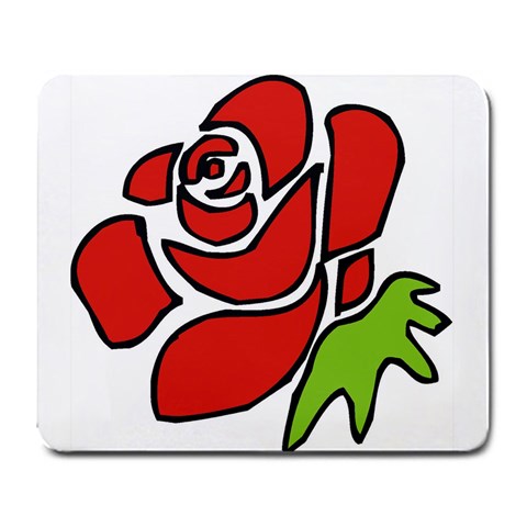 Artistic Red Rose Large Mousepad from UrbanLoad.com Front