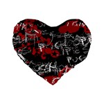 Emo Graffiti Standard 16  Premium Heart Shape Cushion 