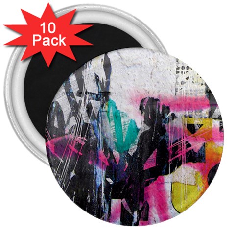 Graffiti Grunge 3  Magnet (10 pack) from UrbanLoad.com Front