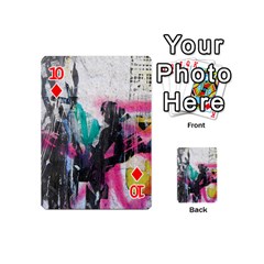 Graffiti Grunge Playing Cards 54 Designs (Mini) from UrbanLoad.com Front - Diamond10