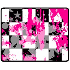 Pink Star Splatter Double Sided Fleece Blanket (Medium) from UrbanLoad.com 58.8 x47.4  Blanket Front
