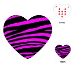 Pink Zebra Playing Cards Single Design (Heart)