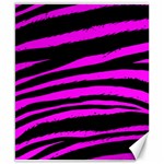 Pink Zebra Canvas 8  x 10 