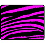 Pink Zebra Fleece Blanket (Medium)
