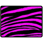 Pink Zebra Double Sided Fleece Blanket (Large)