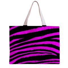 Pink Zebra Zipper Mini Tote Bag from UrbanLoad.com Front