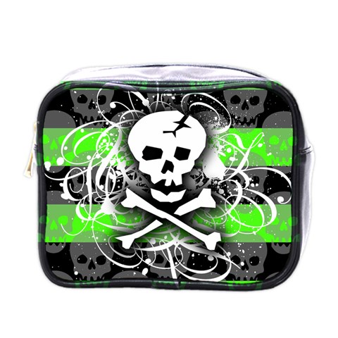 Deathrock Skull Mini Toiletries Bag (One Side) from UrbanLoad.com Front