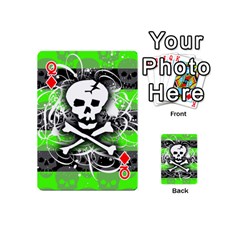 Queen Deathrock Skull Playing Cards 54 Designs (Mini) from UrbanLoad.com Front - DiamondQ