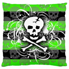 Deathrock Skull Large Flano Cushion Case (Two Sides) from UrbanLoad.com Back
