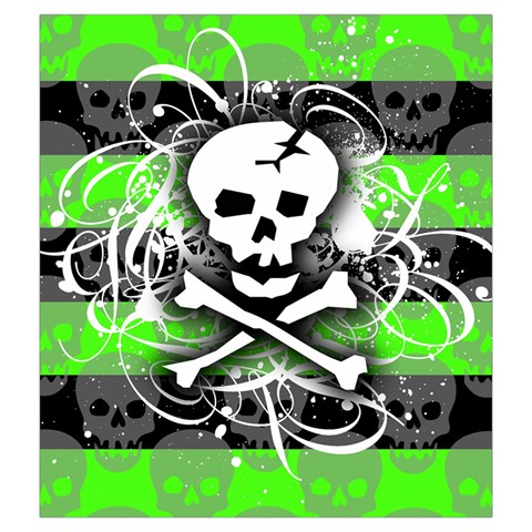 Deathrock Skull Drawstring Pouch (XXL) from UrbanLoad.com Front