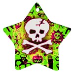 Deathrock Skull & Crossbones Star Ornament (Two Sides)
