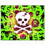 Deathrock Skull & Crossbones Canvas 8  x 10 