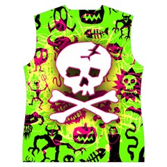 Deathrock Skull & Crossbones Women s Button Up Vest from UrbanLoad.com Back